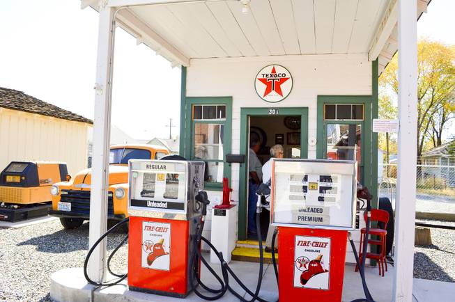 This Texaco gas station was owned by the Hillygus family in Yerington from 1940 until 2002. It now stands at the Lyon County Museum. The Hillygus family donated it to the museum.